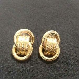 Gold Tone knot detail Earrings